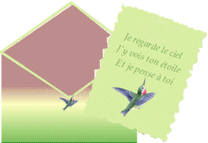 Gif animé je pense à toi carte verte